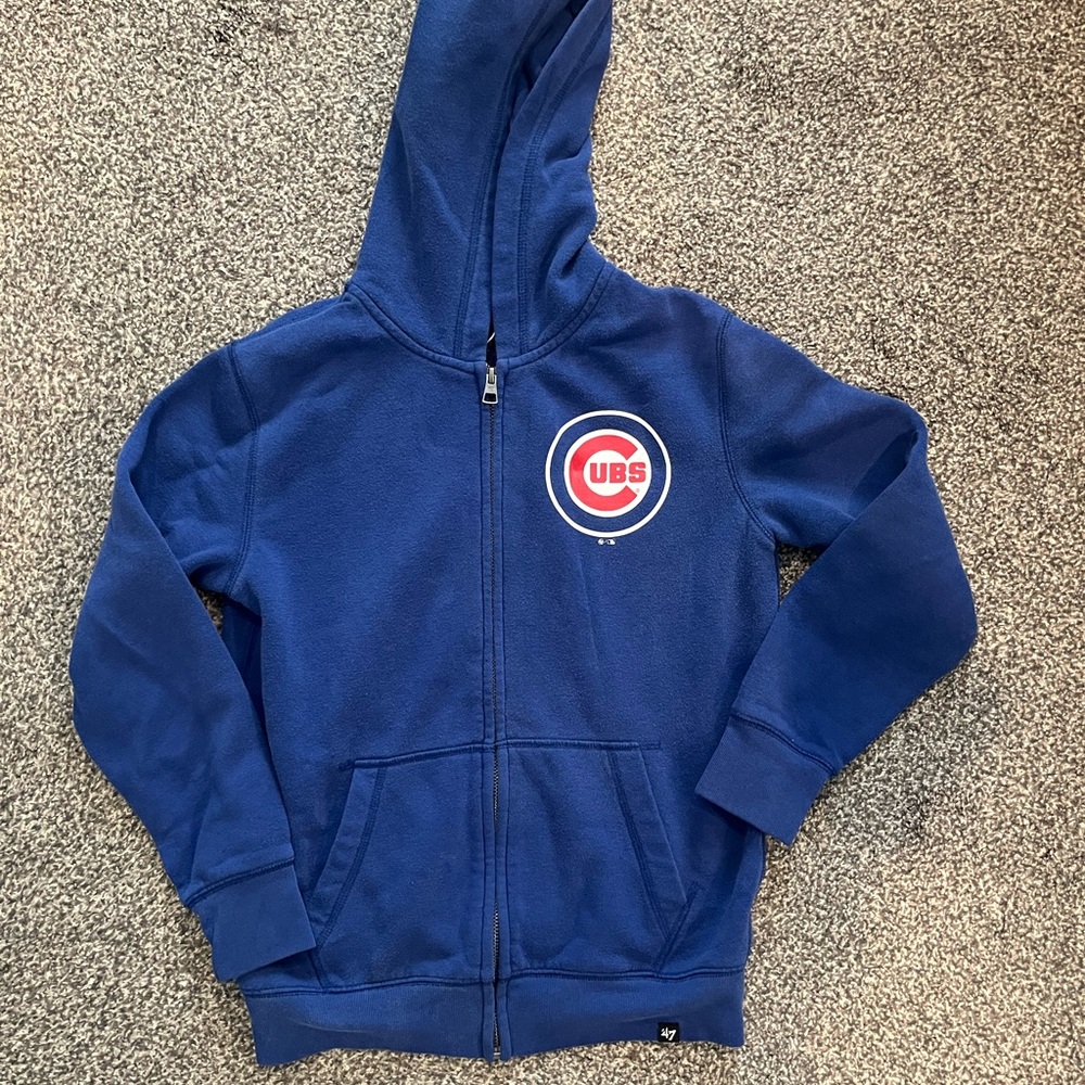 Kids Blue Cubs Zip-Up Hoodie